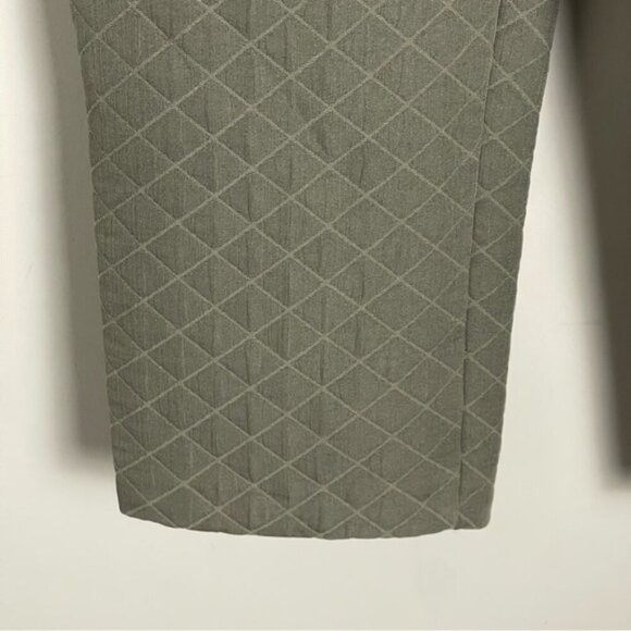 Zara women’s khaki green quilted high rise pull on trouser pants size medium - Picture 7 of 16